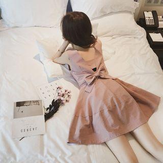 Sleeveless Tie-back Mini A-line Dress