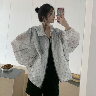 Long Sleeve Pattern Oversized Light Jacket