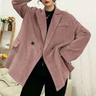 Double Breasted Corduroy Blazer