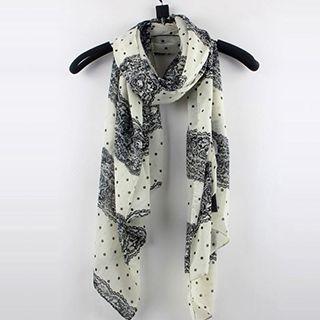 Lace Print Light Scarf