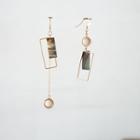 Rectangular Shell Non-matching Earring