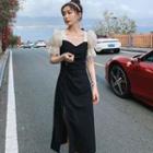 Short-sleeve Two Tone Midi Dress / Mini Dress / Camisole Top