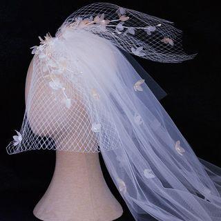 Wedding Mesh Flower Veil As Shown In Figure - One Size