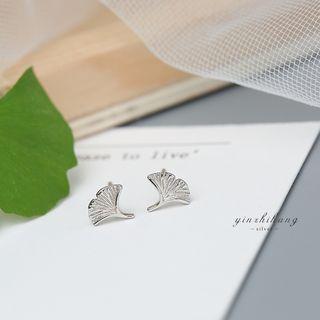 925 Sterling Silver Leaf Ear Stud As Shown In Figure - One Size