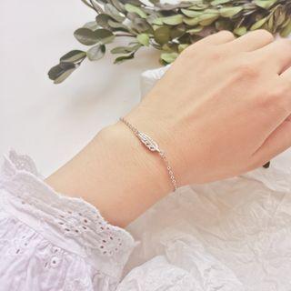 Feather Sterling Silver Bracelet Silver - One Size