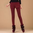 Fleece-lined Leggings Inset Shorts