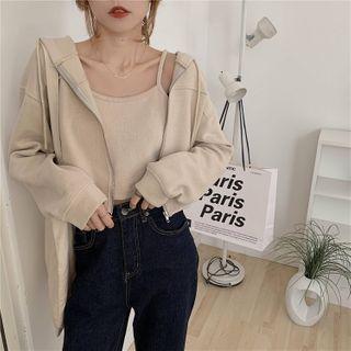 Set: Hooded Jacket + Spaghetti Strap Top