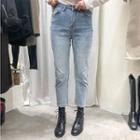 High-waist Slim-cut Cropped Jeans