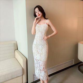 Sleeveless Lace Slim-fit Dress
