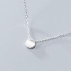 925 Sterling Silver Disc Pendant Necklace Necklace - One Size