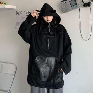 Half-zip Devil Horn Hoodie