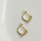 Faux Pearl Sterling Silver Hoop Earring