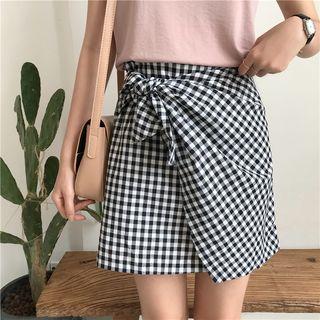 Checked Tulip Skirt