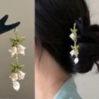 Flower Wooden Hair Stick 1pc - 2797a - Black & White & Green - One Size