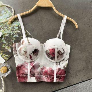 Asymmetrical Print Suspender Top