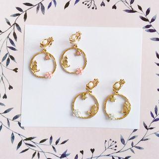 Sakura Hoop Earring