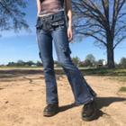 Low Waist Pocket Boot-cut Jeans
