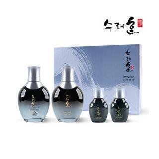 Sooryehan - Jeongyool Skincare Special Set: Toner 130ml + 24ml + Emulsion 130ml + 24ml 4pcs
