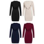 Long-sleeve Ruffled Bodycon Dress