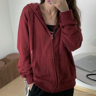 Plain Zip-up Hoodie / Long-sleeve T-shirt