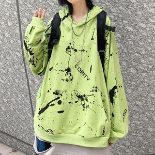 Splatter Print Hoodie