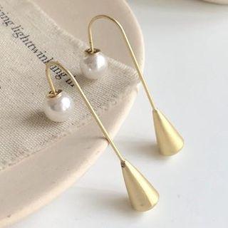 Beaded Geometric Earrings As The Picture Shows - One Size