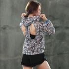 Set: Printed Hoodie + Sport Shorts