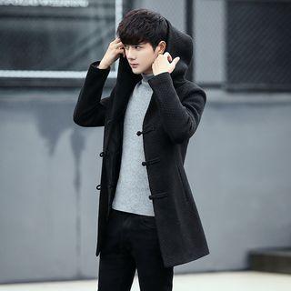 Hooded Frog-button Coat