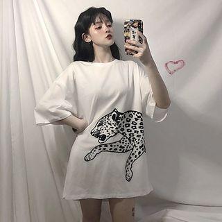 Leopard Print Loose-fit T-shirt