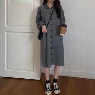 Lapel Knit Dress