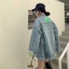 Applique Long-sleeve Denim Jacket