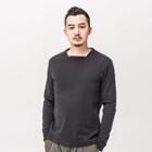 Square-collar Long-sleeved T-shirt