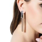 Rhinestone Chain Strap Earrings