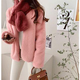 Zip-up Faux-fur Jacket One Size