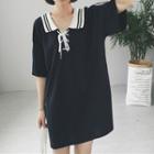 Short-sleeve Collared T-shirt Dress