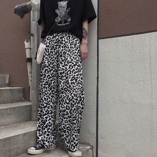 Leopard Straight Cut Pants