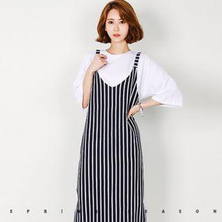 Sleeveless Stripe Long Dress