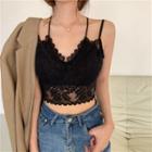 Lace Mock Two-piece Padded Camisole Top