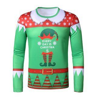 Xmas Print Long-sleeve T-shirt