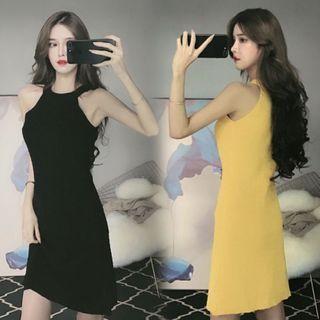 Knit Halter A-line Dress