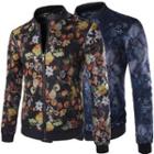 Floral Print Zip-up Jacket