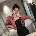 Mini Tube Sheath Dress / Long-sleeve Cropped Shirt