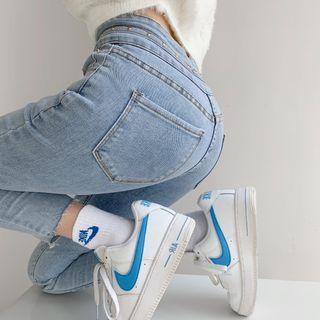 Studded Ultra High-waist Skinny Jeans