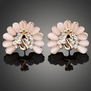 Peacock Earring Champagne - One Size