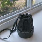 Zip-detail Bucket Bag With Strap Black - One Size