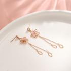 925 Sterling Silver Flower Fringed Dangle Earring Sakura - Silver - One Size