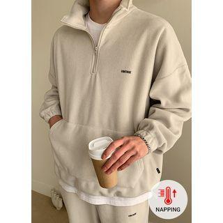 Kangaroo-pocket Polar-fleece Anorak Pullover