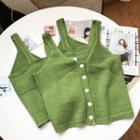 Knit Camisole Green - One Size