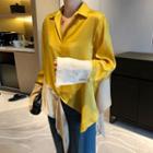 Panel Asymmetrical Shirt Yellow - One Size