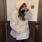 Hooded Padded Zip Jacket 1389 - Off-white - One Size